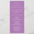 Search for lavender wedding programs Minimalist