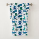 Search for blue fish bath towels Nautical