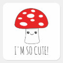 Search for cartoon mushroom stickers Red