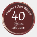 Search for ruby wedding stickers 40 years