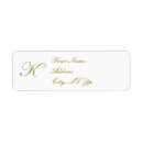 Search for letter k return address labels Elegant