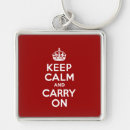 Search for keep calm and carry on key rings Red