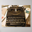 Search for antique typewriter posters Black