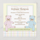 Search for bear baby girl shower invitations Blue