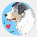 Search for aussie heart stickers Dog