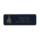 Search for black red and gold return address labels Merry christmas