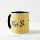 Search for monogram bridal shower mugs Glitter