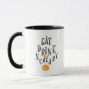 Search for eat drink and be happy mugs Spooky season