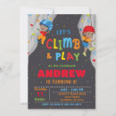 Search for rock climbing party invitations Mountain climber