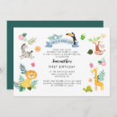 Search for bird 1st birthday invitations Safari