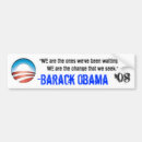 Search for we are change bumper stickers Barack