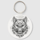 Search for wolf portrait key rings Dog