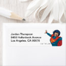 Search for superhero return address labels Super giril