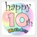 Search for happy 10th birthday stickers Party