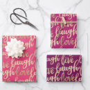 Search for love letters wrapping paper Pink