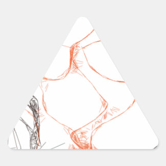 00010 abstract art triangle sticker