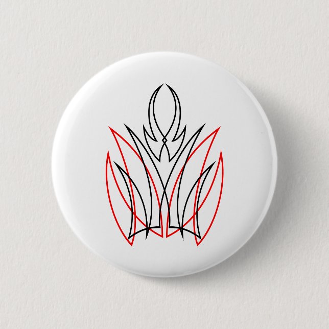 0001 Pinstripe 6 Cm Round Badge (Front)