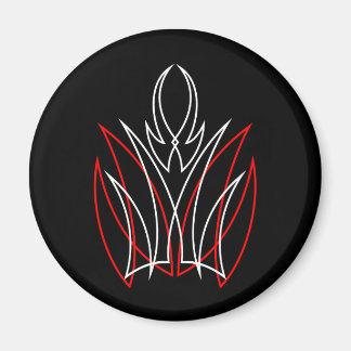 0001 Pinstripe Rojo & Blanco Magnet