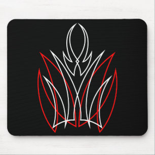 0001 Red & White Pinstripe Mouse Mat