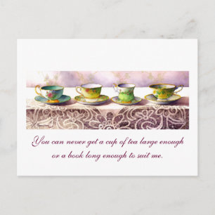 0001 Row of Teacups C.S. Lewis Postcard