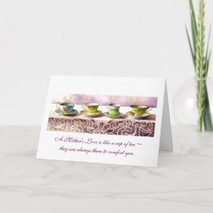 0001 Row of Teacups Mother's Day Card