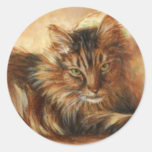 0005 Cat on Pillow Stickers