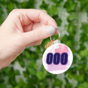 000 Angel Number Pink Blue Spiritual Awakening Key Ring