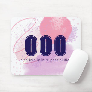 000 Angel Numbers Pink Limitless Spirit High Vibes Mouse Mat