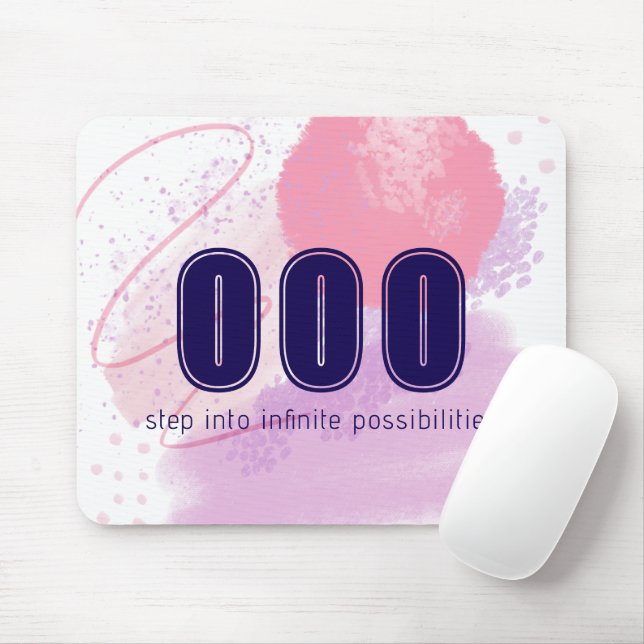 000 Angel Numbers Pink Limitless Spirit High Vibes Mouse Mat (With Mouse)
