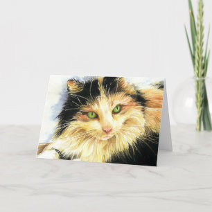 0010 Calico Cat Birthday Card
