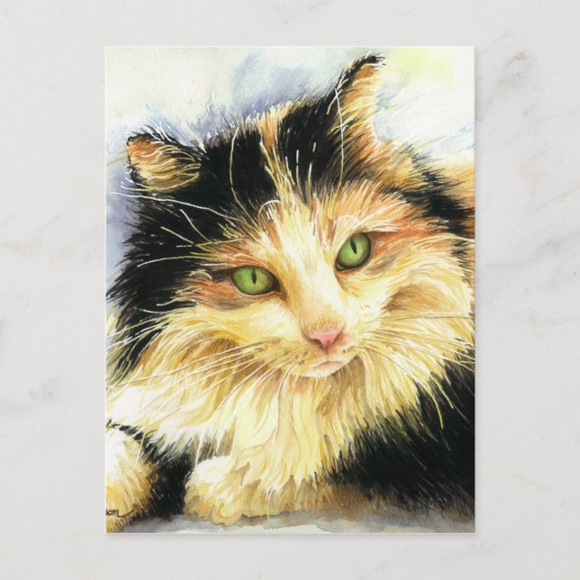 0010 Calico Cat Postcard (Front)