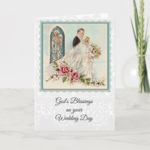 0025 Catholic Wedding Card w/scripture & verse