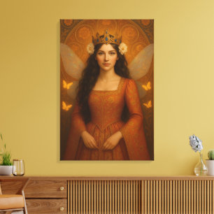 002_A fairy princess in burnt orange. Canvas Print