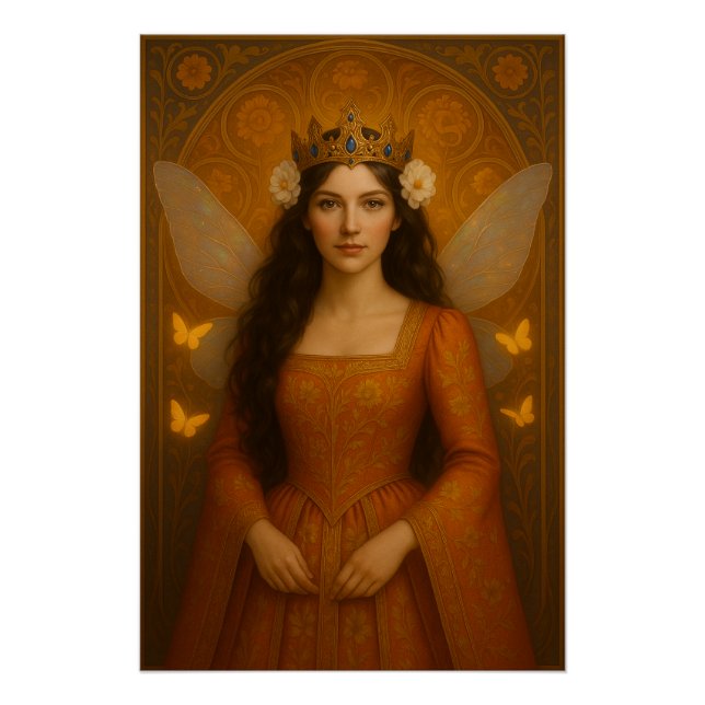 002_A fairy princess in burnt orange. Poster (Front)