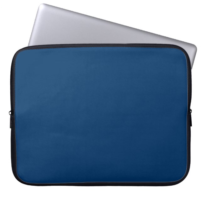 003366 Solid Dark Blue Background Laptop Sleeve (Front)