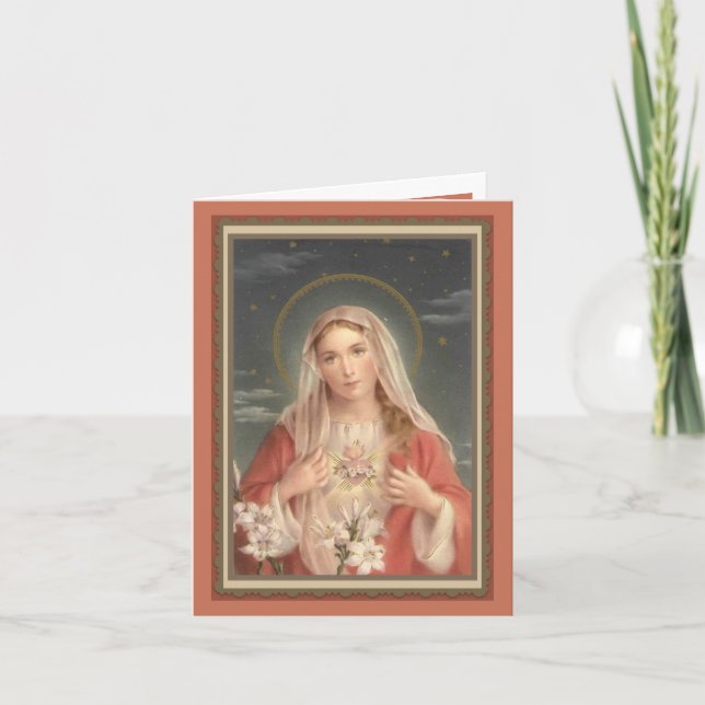 0034 Immaculate Heart of Mary Greeting Card (Front)