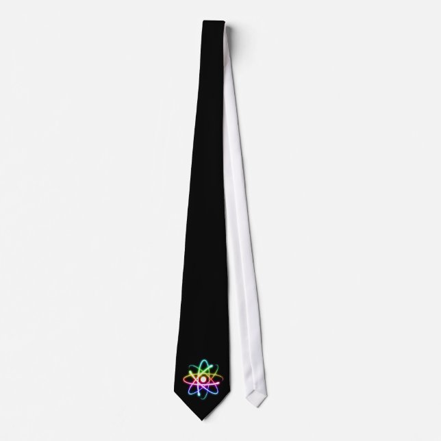 (003:01s) Colourful Glowing Atom - Black Tie (Front)