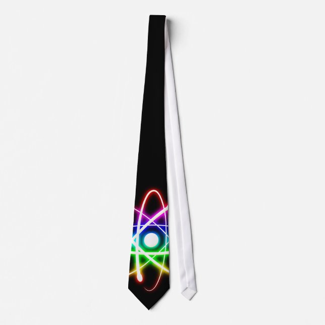 (003:04) Colourful Glowing Atoms - Black Tie (Front)
