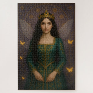 003_A fairy princess in emerald green. Jigsaw Puzzle