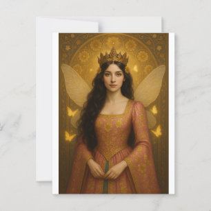 005_A fairy princess in rose pink. Postcard