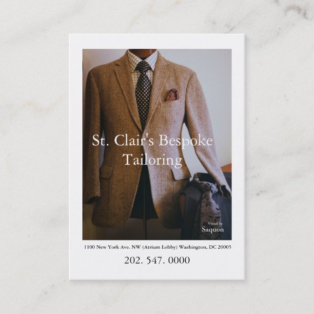 0065720-R3-007-2, St. Clair's Bespoke Tailoring... Discount Card (Front)