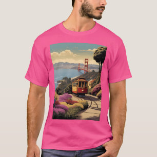 006 Vintage San Francisco Travel Poster Design T-Shirt