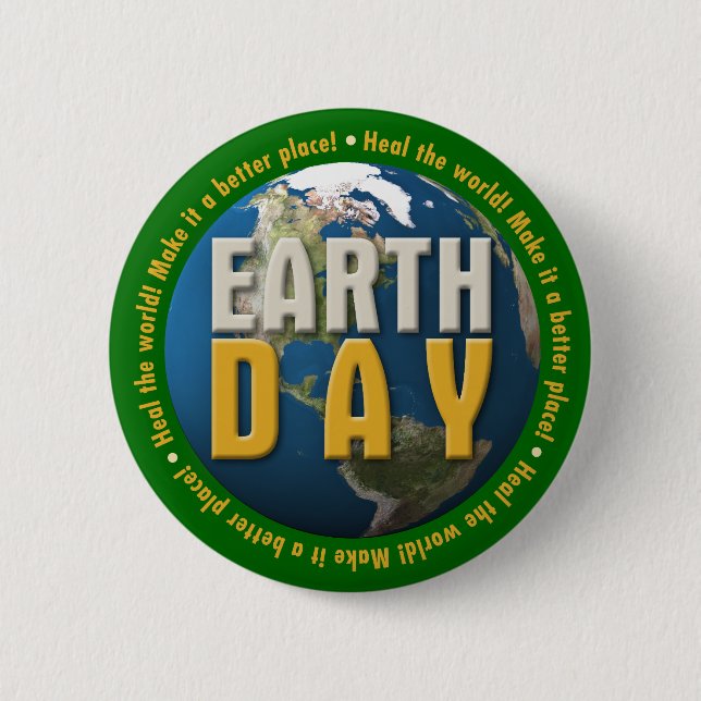 (007:01) Earth Day: Heal the world! - Button (Front)
