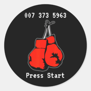 007 373 5963 The Dream Fight Video Game Code Boxin Classic Round Sticker