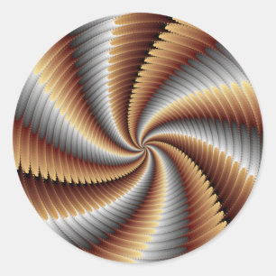 007 Fractal Classic Round Sticker