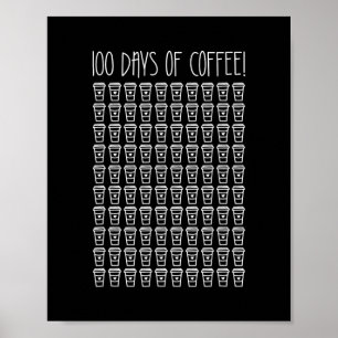  00 days of coffee t-  happy  00th day of school   poster