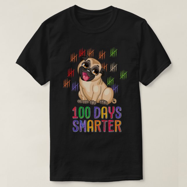 00 Days Smarter 00th Day of School Outfit Dog Love T-Shirt (Design Front)