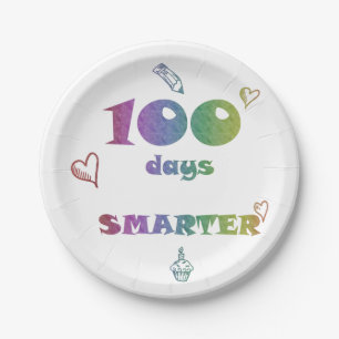 00 Days Smarter Paper Plates – Educational 