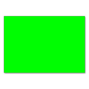 #00FF00 Hex Code Web Colour Neon Green Table Number