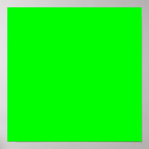 00FF00 Lime Green Poster